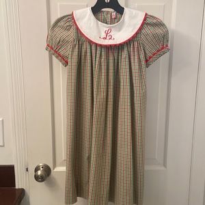 Christmas Monogrammed “L” dress size 6